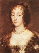 LELY, Sir Peter Henrietta Maria of France, Queen of England sf oil on canvas